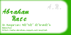 abraham mate business card